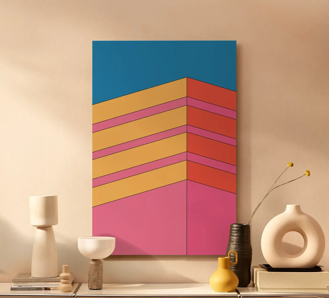 Prospettiva edificio audacemente retrò pannello forex da Retro Boy Art