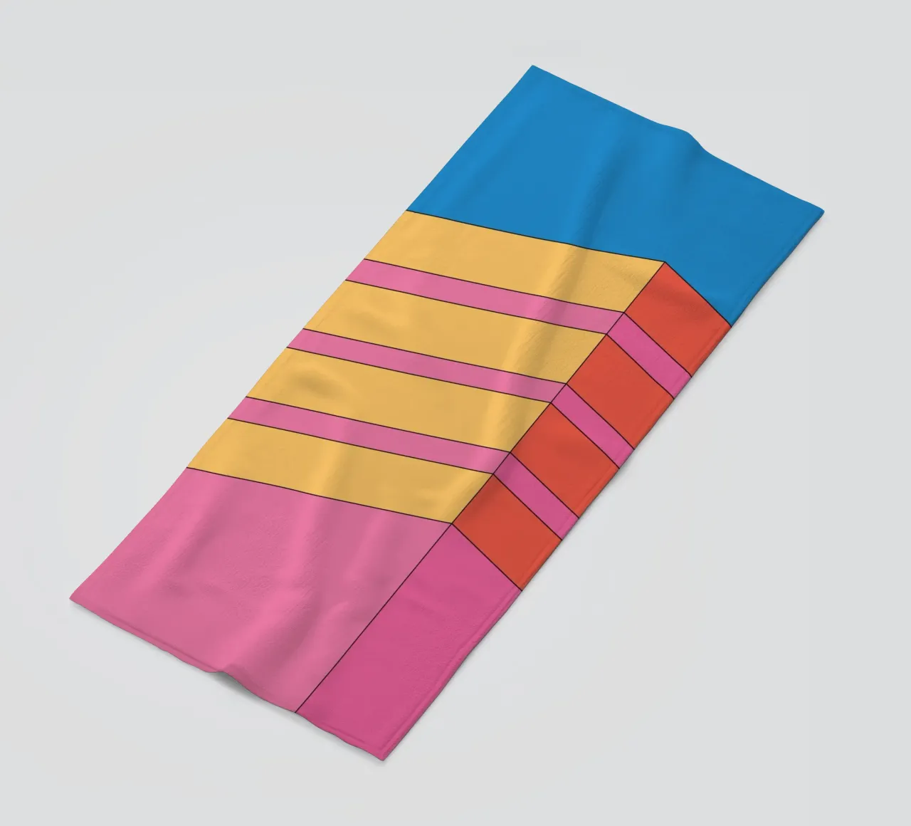 Prospettiva edificio audacemente retrò telo mare da Retro Boy Art