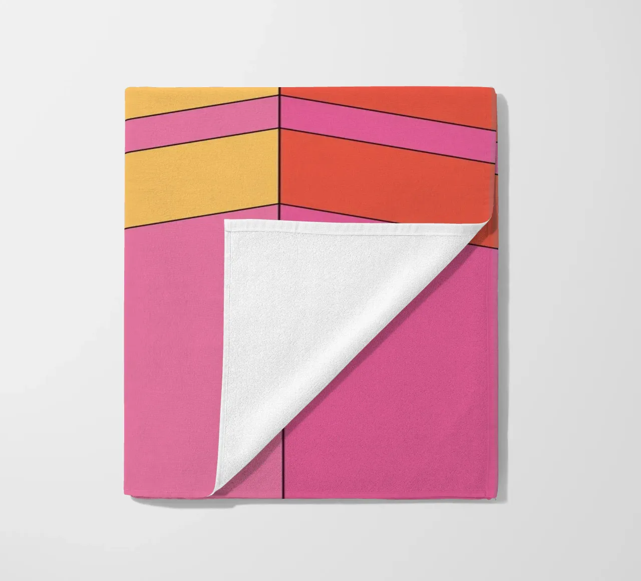 Prospettiva edificio audacemente retrò telo mare da Retro Boy Art