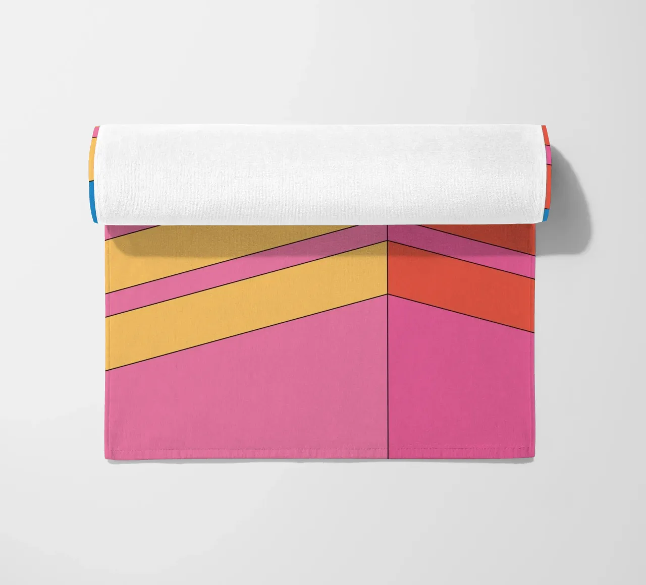 Prospettiva edificio audacemente retrò telo mare da Retro Boy Art