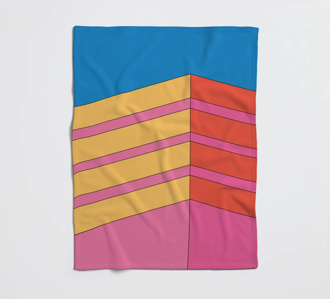 Prospettiva edificio audacemente retrò coperta in pile da Retro Boy Art