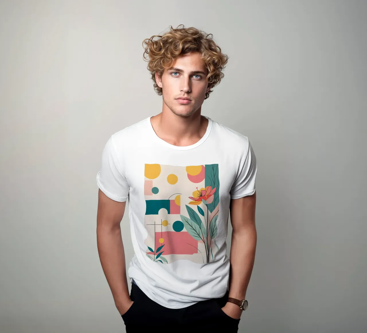 pop art e piante t-shirt da Botanical Gallery