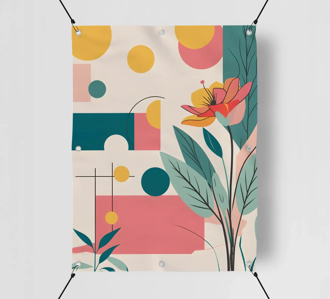 pop art e piante telo in pvc da Botanical Gallery