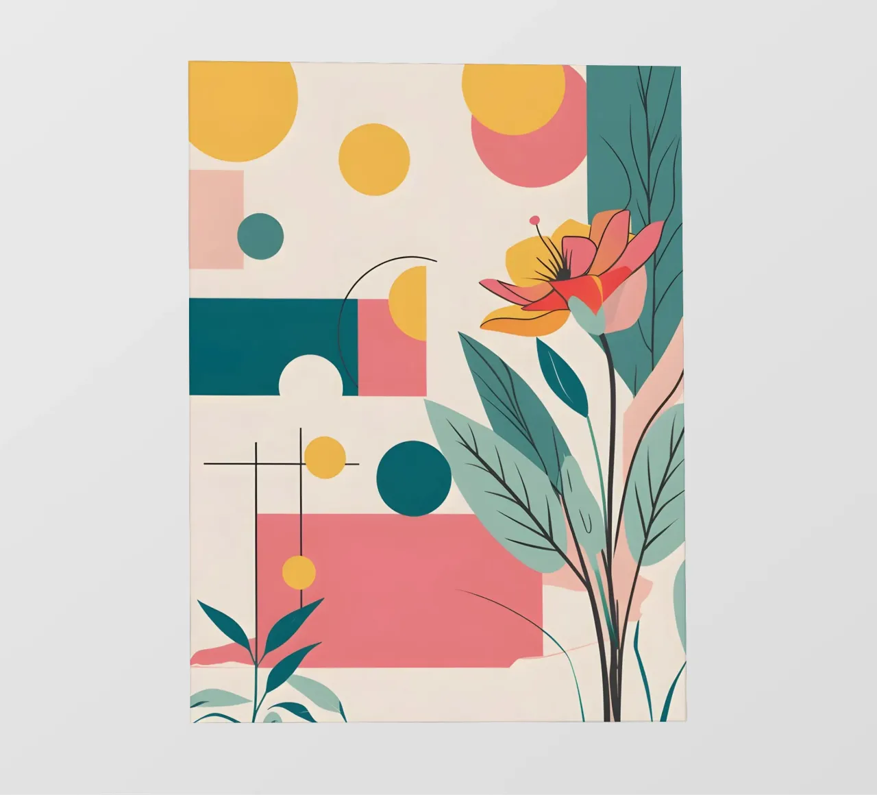 pop art e piante telo in pvc da Botanical Gallery