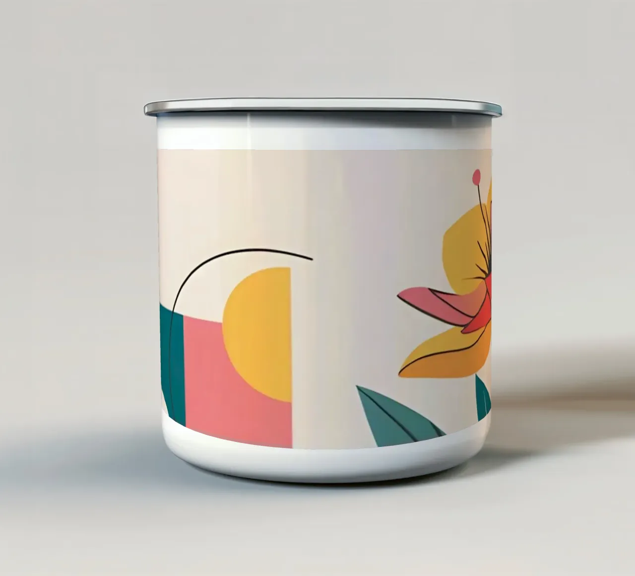pop art e piante tazza in smalto da Botanical Gallery