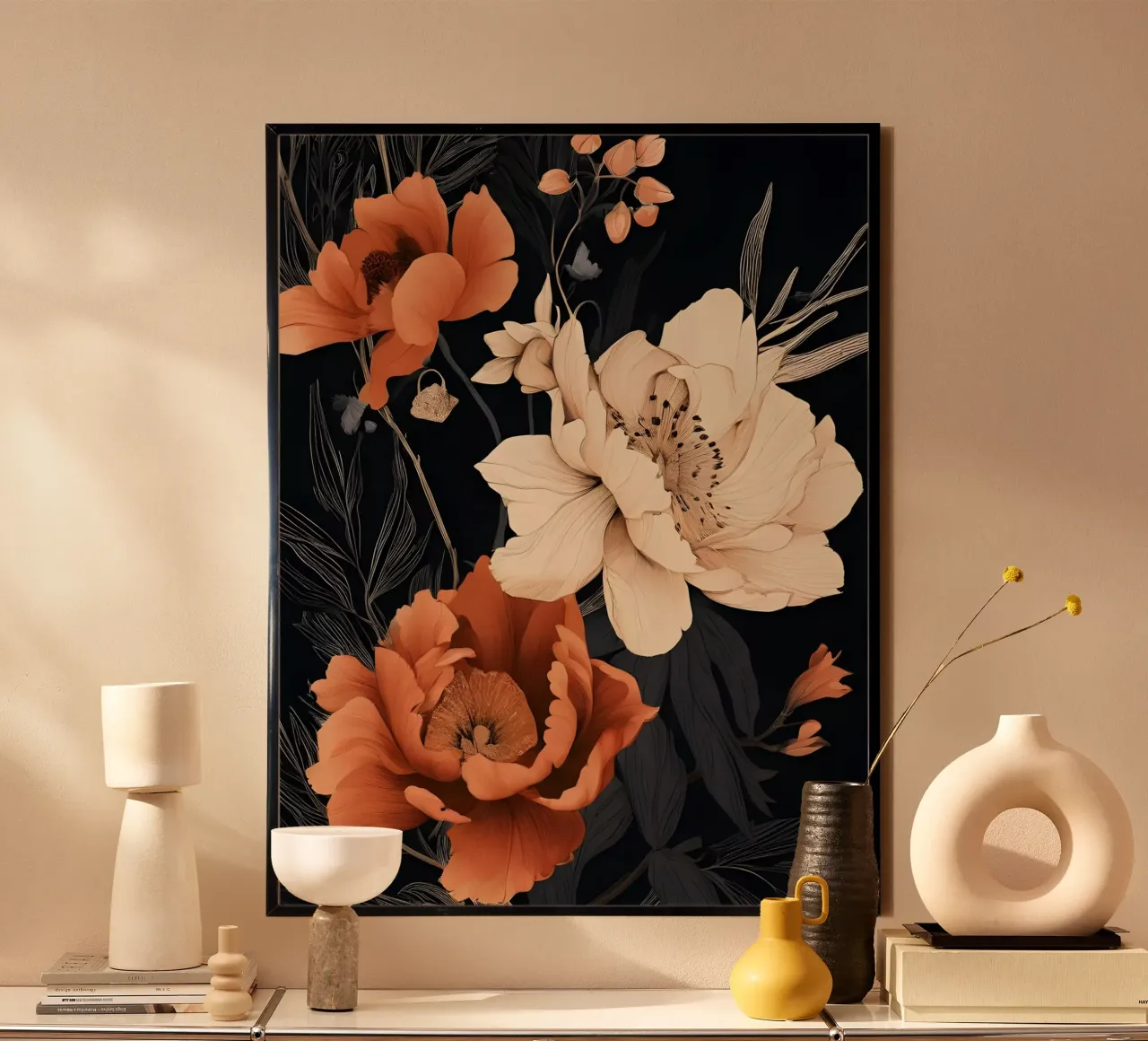 Herbstlicher Blumenteppich Poster von Artistic-shop