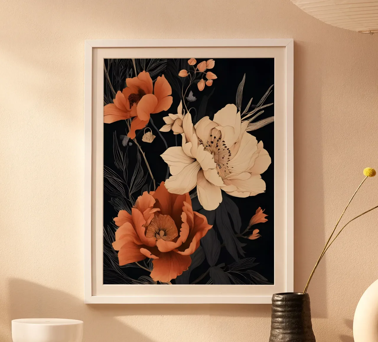 Herbstlicher Blumenteppich Poster von Artistic-shop