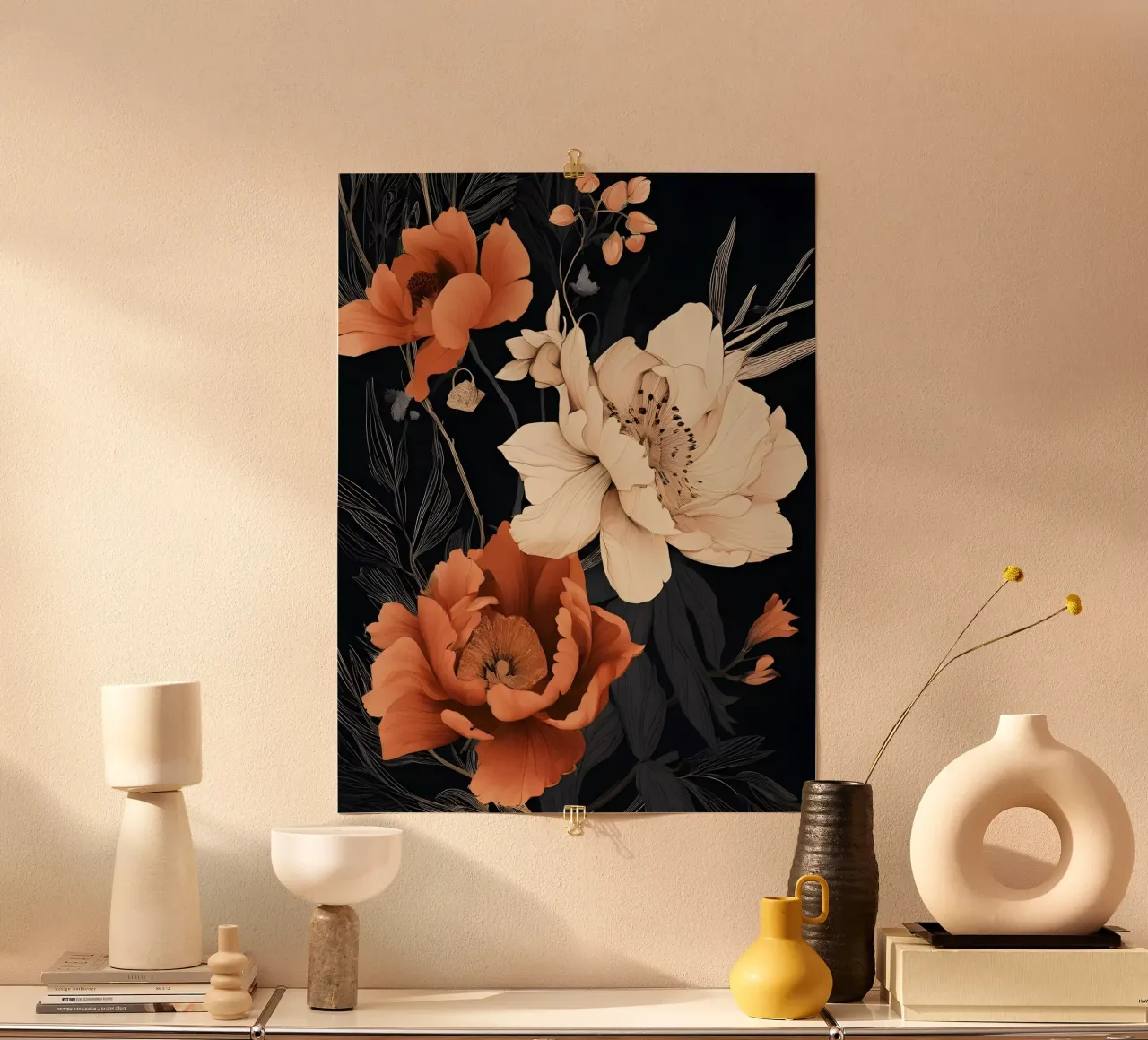 Herbstlicher Blumenteppich Poster von Artistic-shop