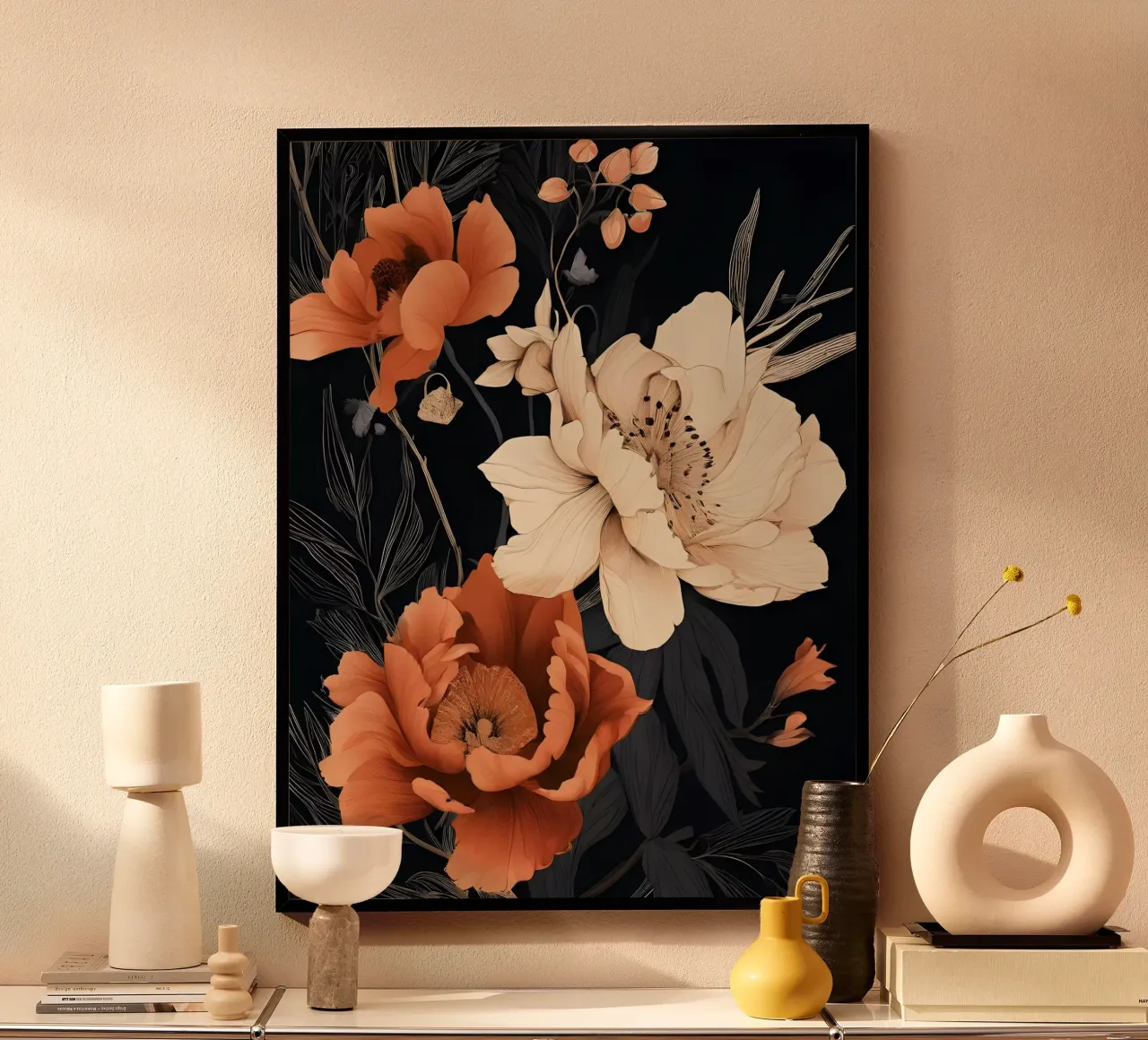 Herbstlicher Blumenteppich Poster von Artistic-shop