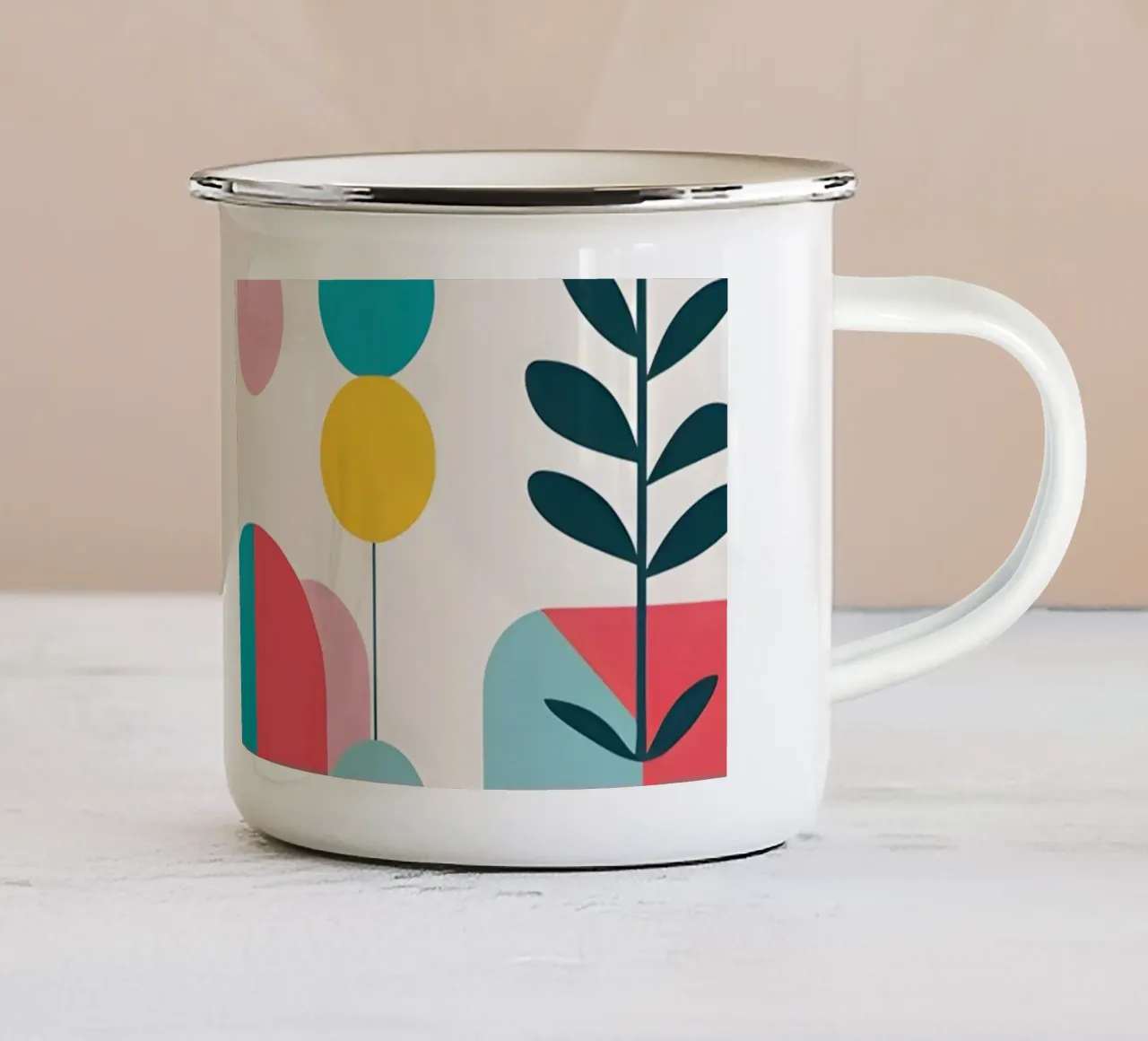 pop art e piante tazza in smalto da Botanical Gallery