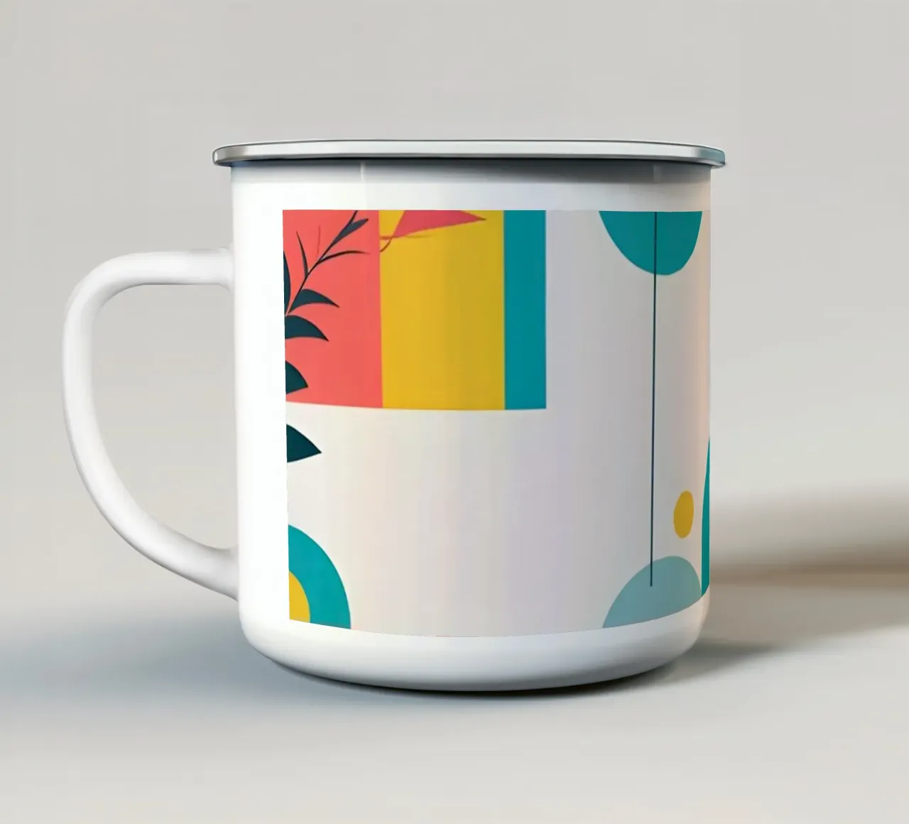 pop art e piante tazza in smalto da Botanical Gallery