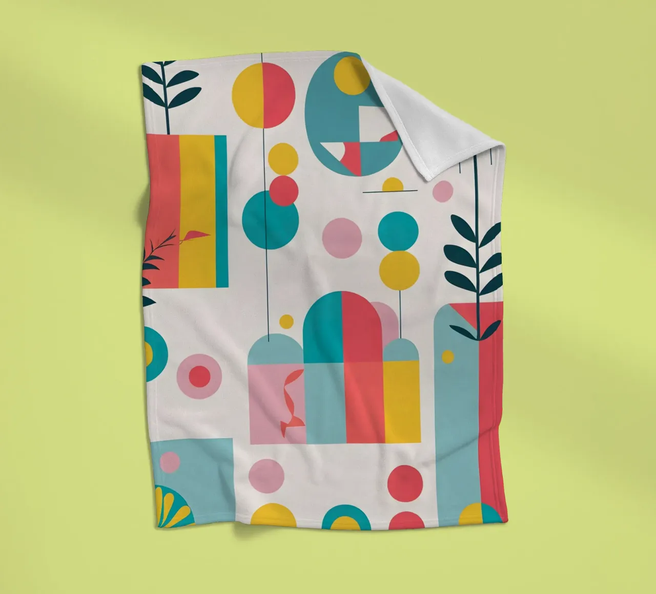 pop art e piante coperta in pile da Botanical Gallery