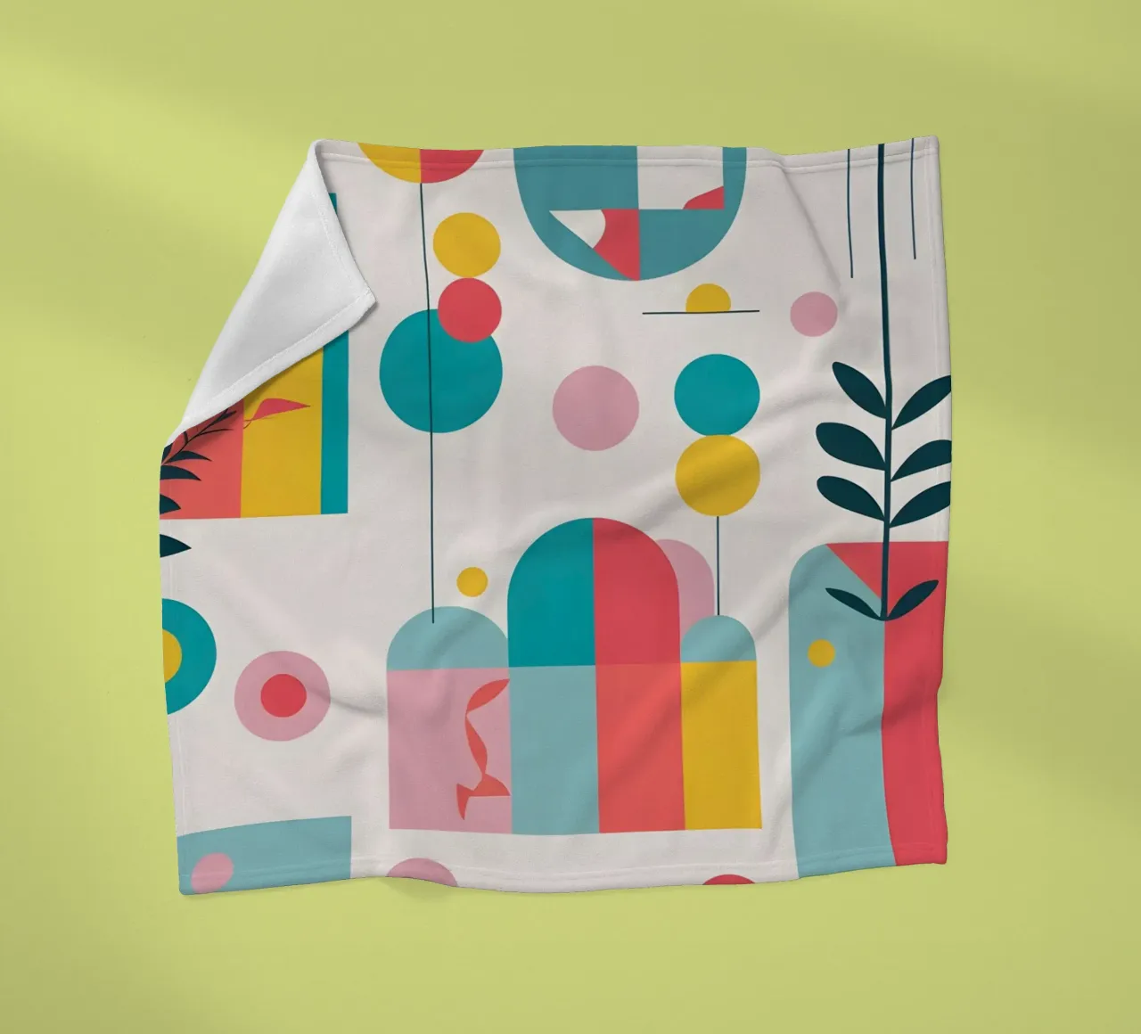 pop art e piante coperta in pile da Botanical Gallery