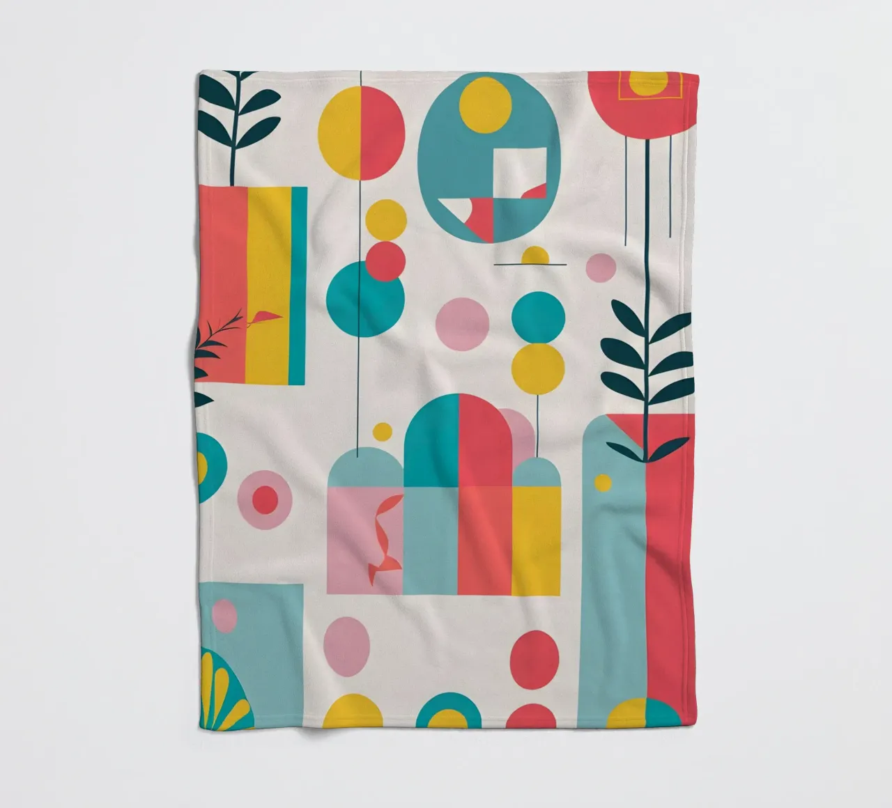 pop art e piante coperta in pile da Botanical Gallery
