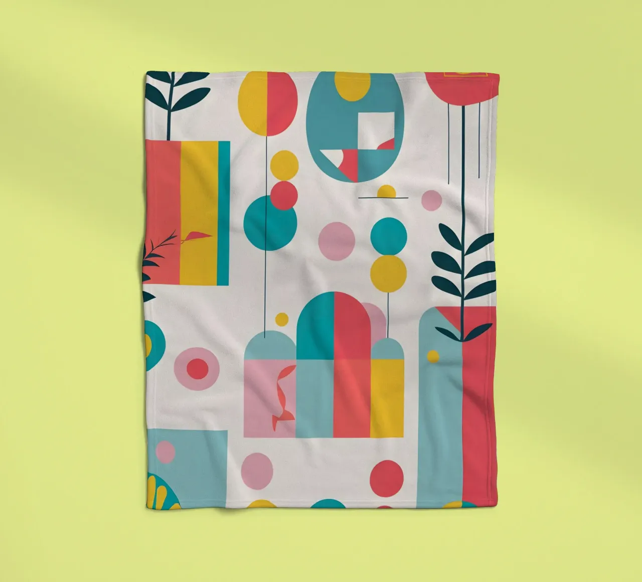 pop art e piante coperta in pile da Botanical Gallery