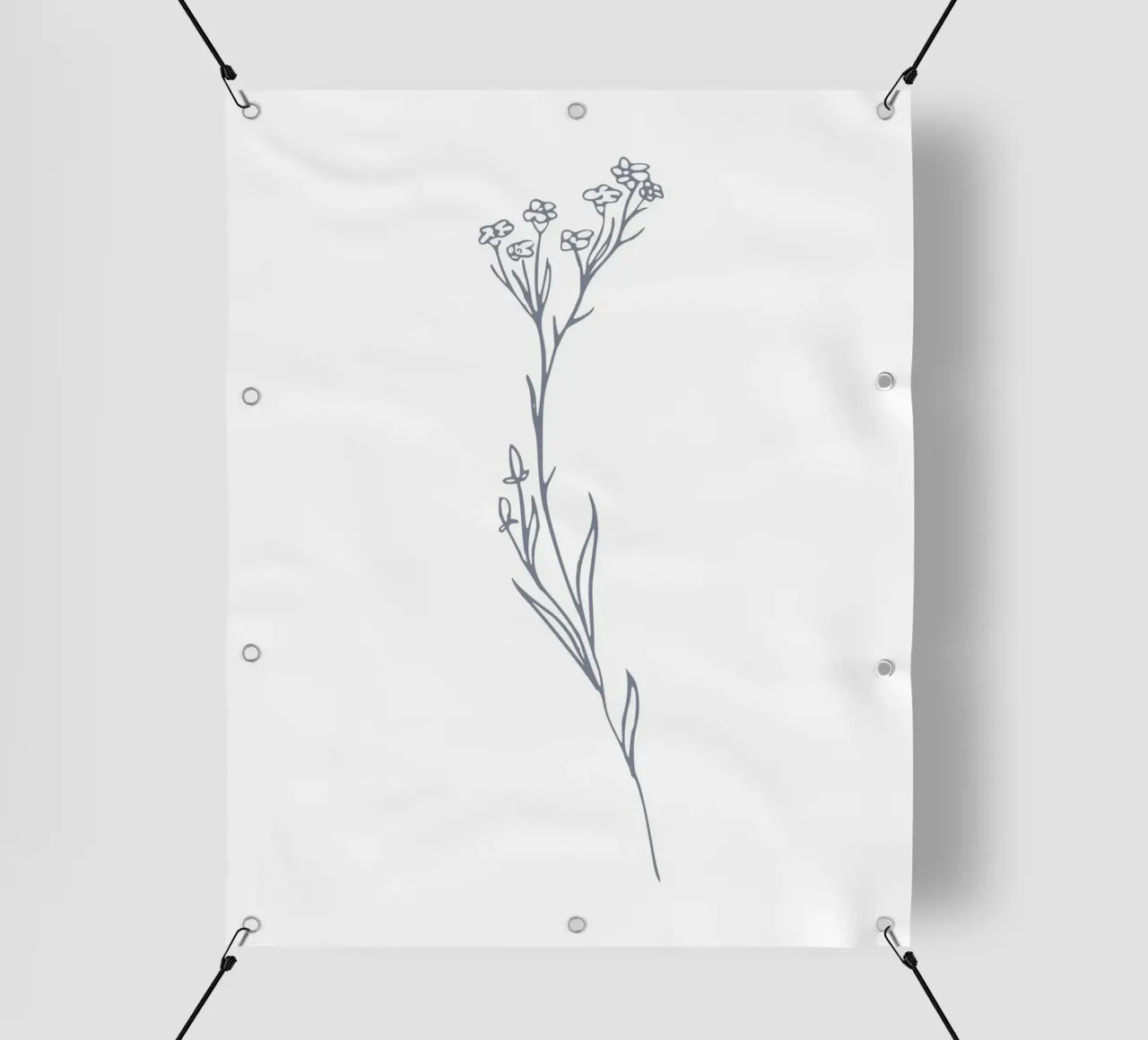 curve line flower telo in pvc da Monel