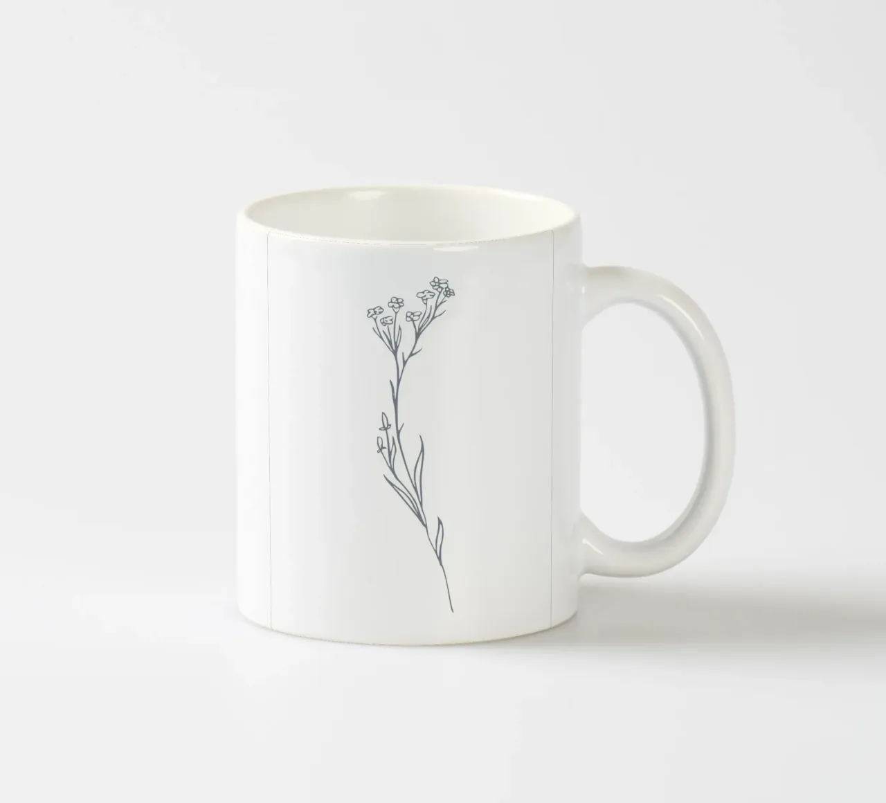 curve line flower tazza in ceramica da Monel