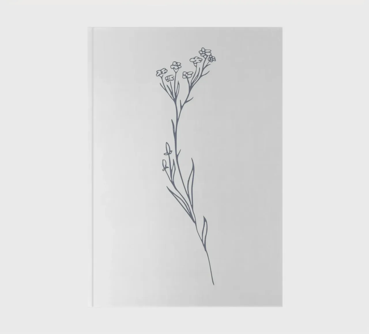 curve line flower notebook by Monel