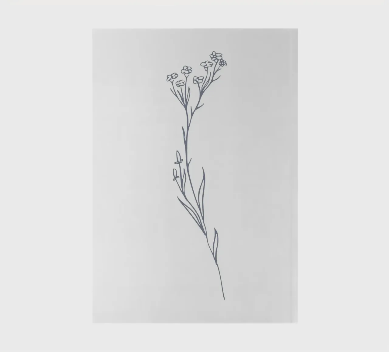 curve line flower notebook by Monel