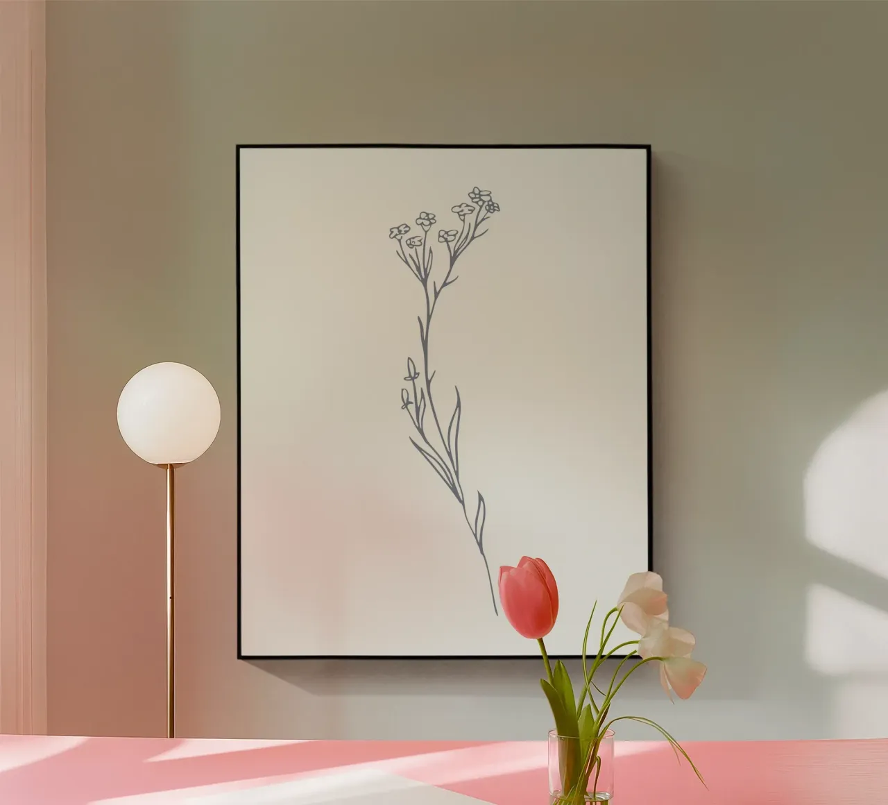 curve line flower plexiglass da Monel
