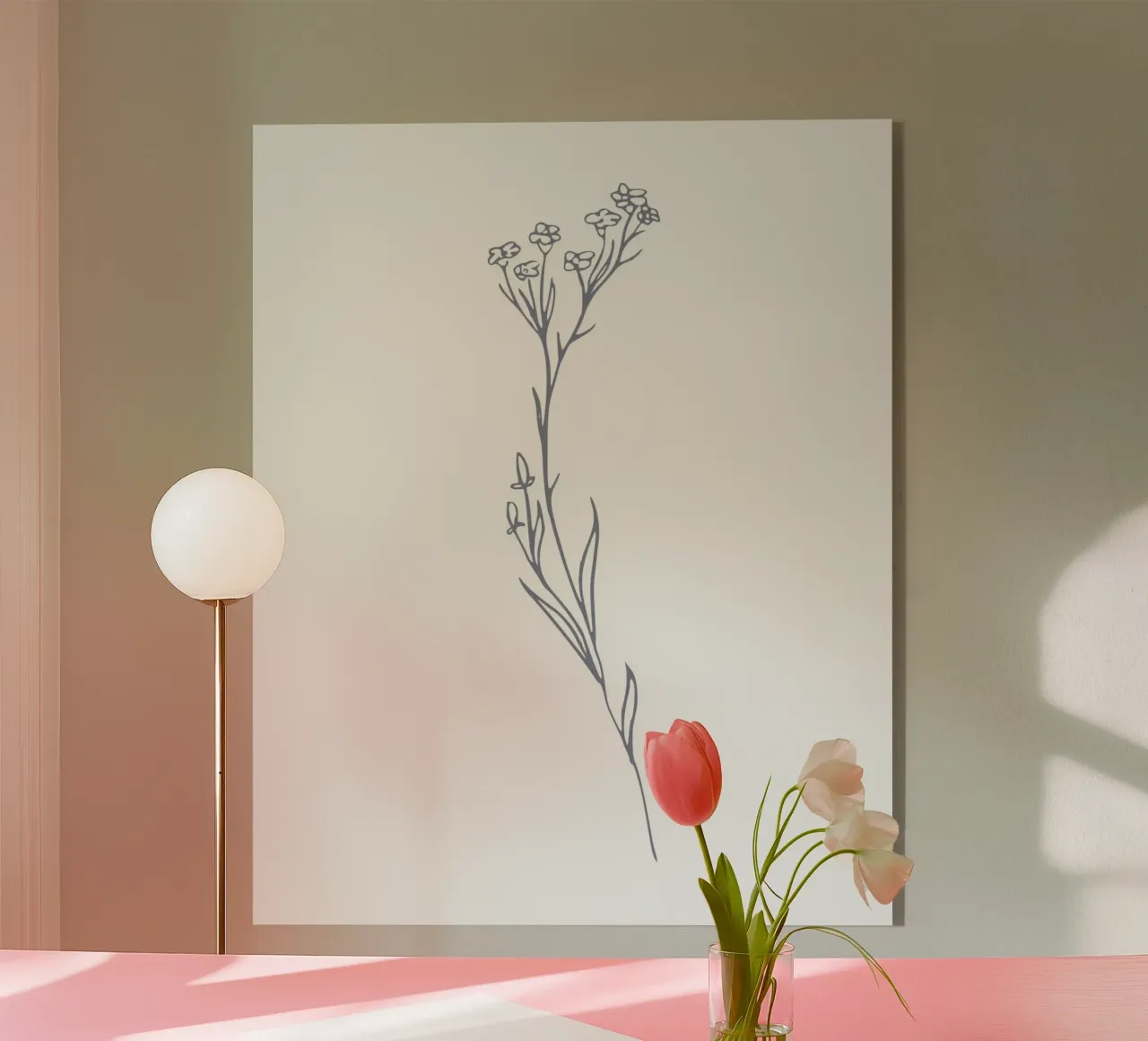 curve line flower plexiglass da Monel