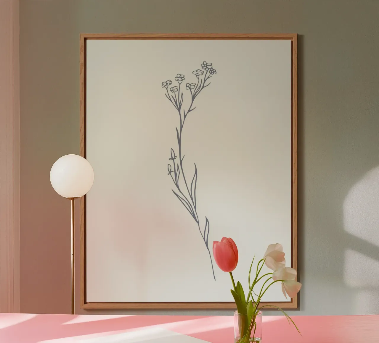 curve line flower pannello forex da Monel