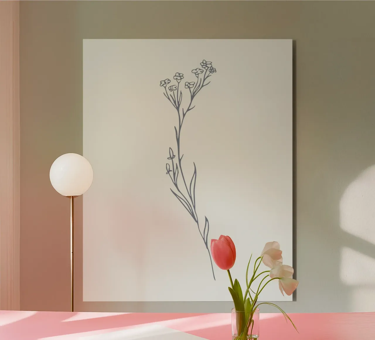 curve line flower pannello forex da Monel