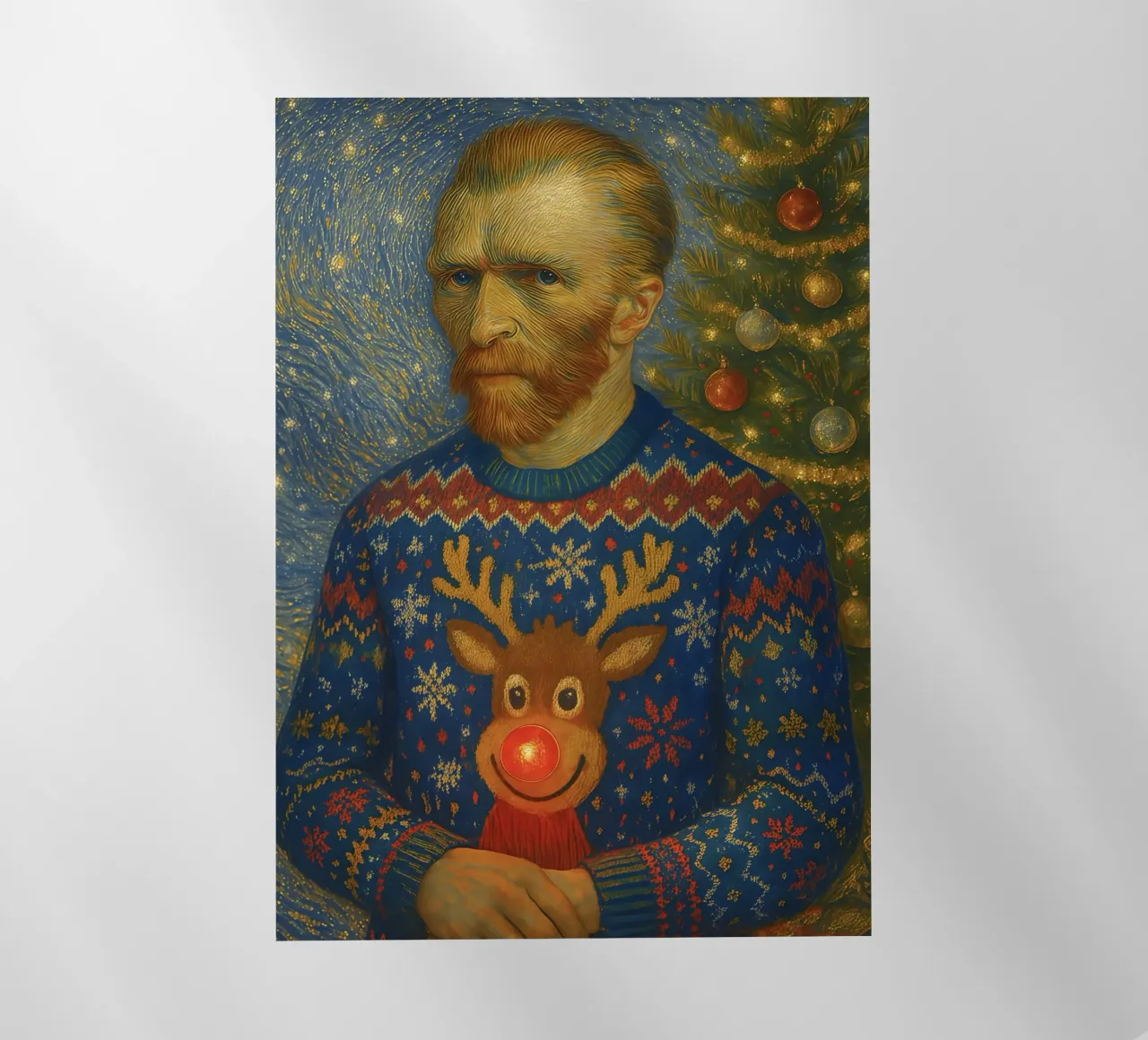 VINCENT VAN GOGH IN MAGLIONE NATALIZIO pellicola backlit da ARTOMATIC