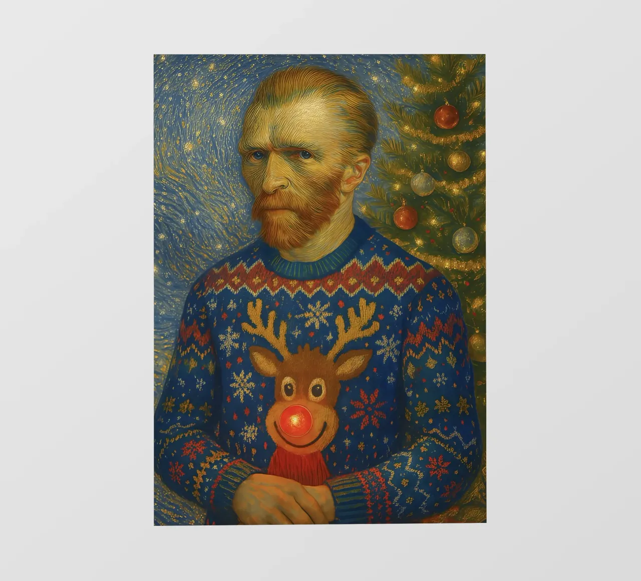VINCENT VAN GOGH IN MAGLIONE NATALIZIO pellicola backlit da ARTOMATIC