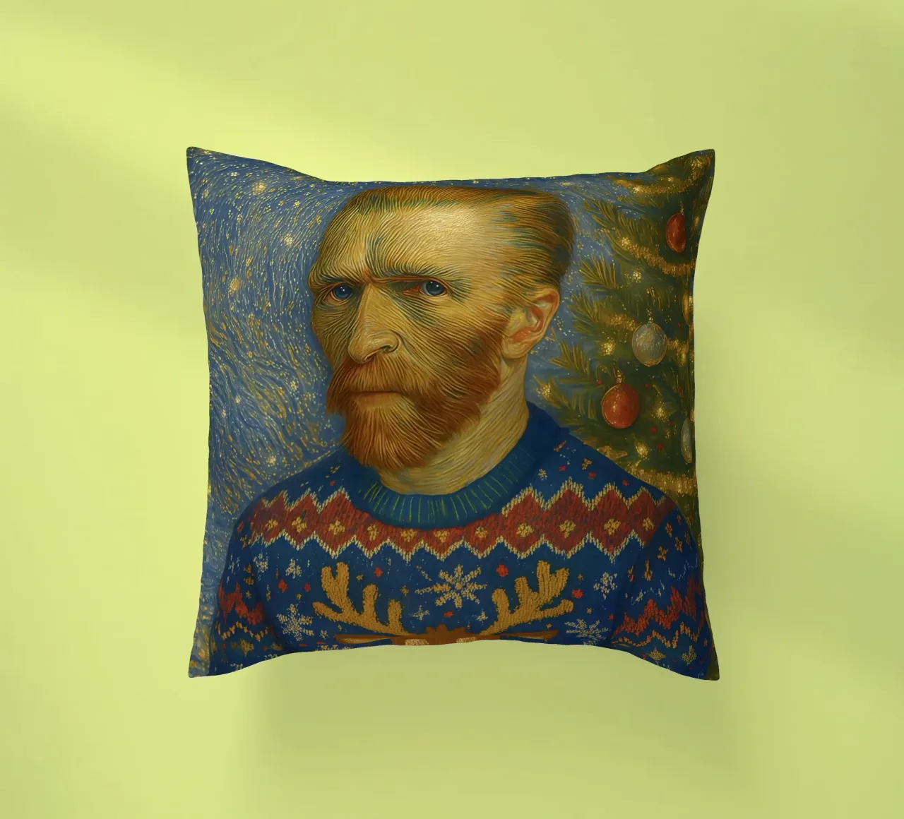 VINCENT VAN GOGH IN MAGLIONE NATALIZIO cuscino da ARTOMATIC