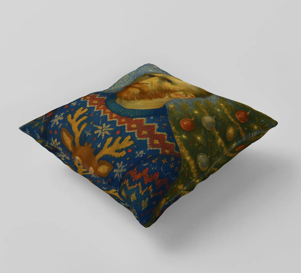 VINCENT VAN GOGH IN MAGLIONE NATALIZIO cuscino da ARTOMATIC