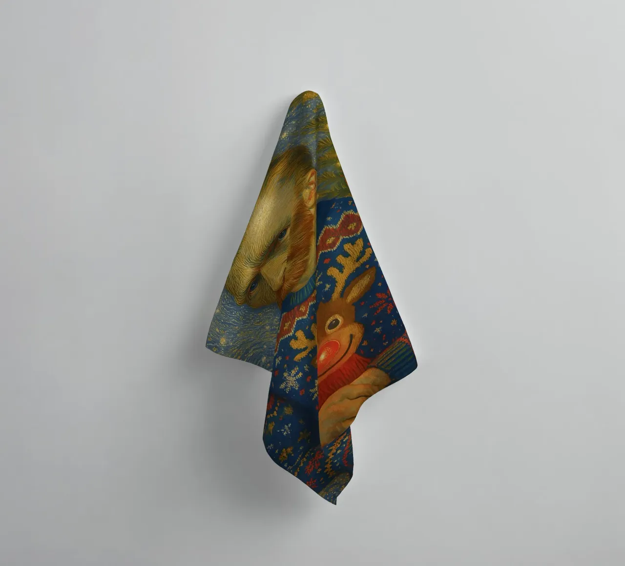 VINCENT VAN GOGH IN MAGLIONE NATALIZIO asciugamano da bagno da ARTOMATIC