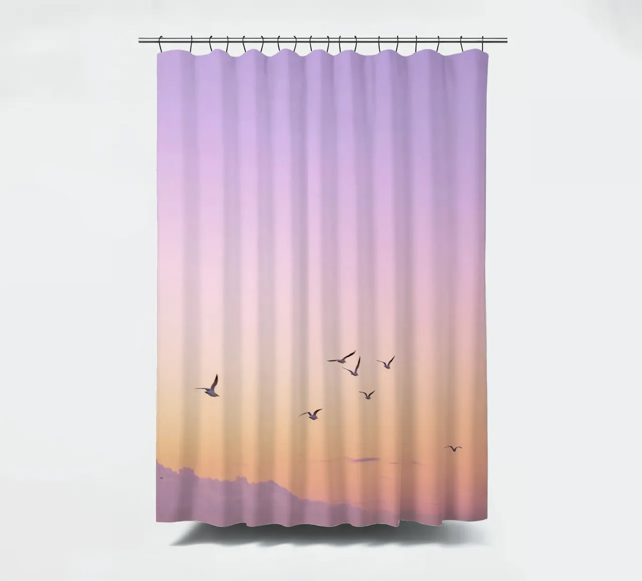 bird on the gradient sky tenda da doccia da rooka
