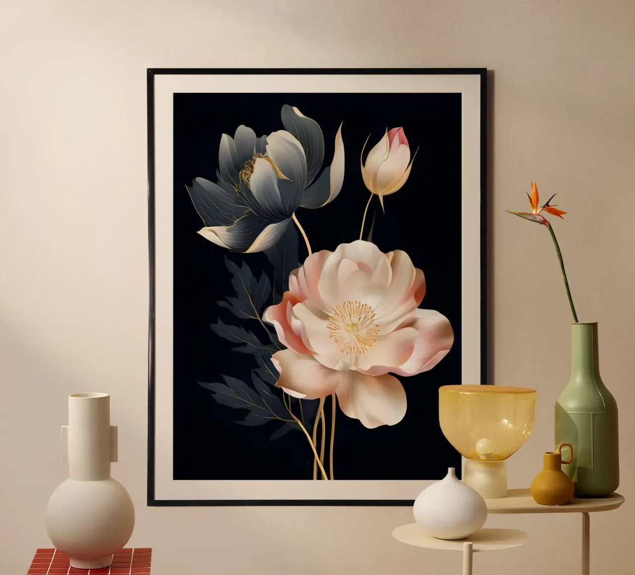 Peony Elegance poster by Artistic-shop