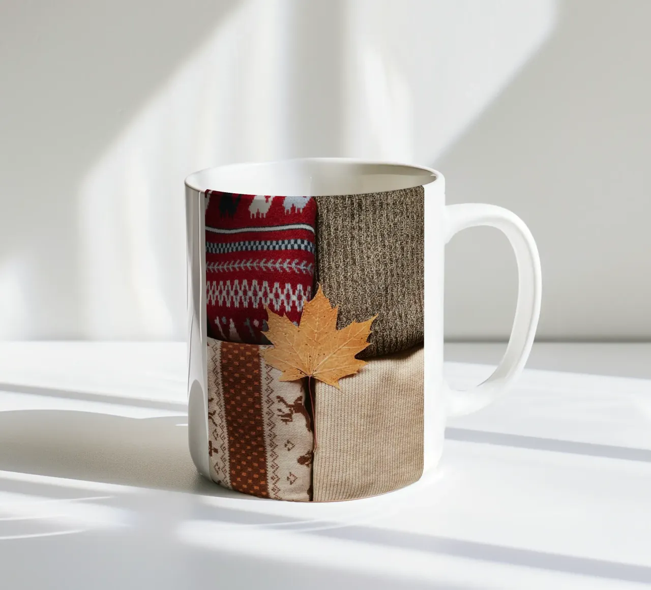 leaf on the color tazza in ceramica da rooka