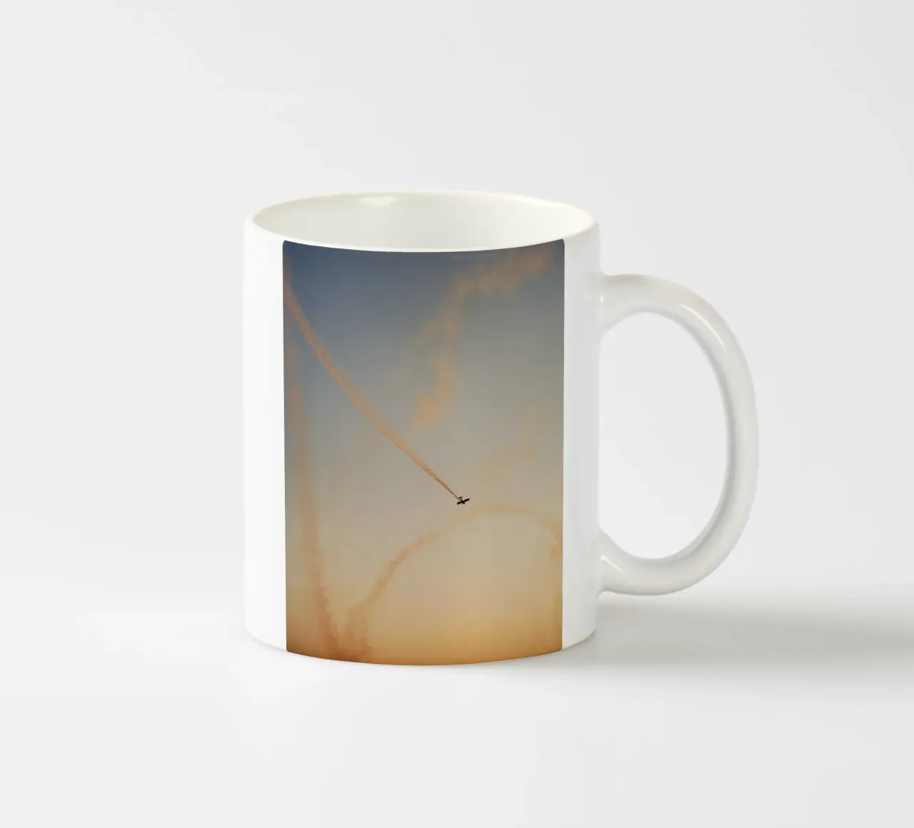 plane print on sky tazza in ceramica da rooka