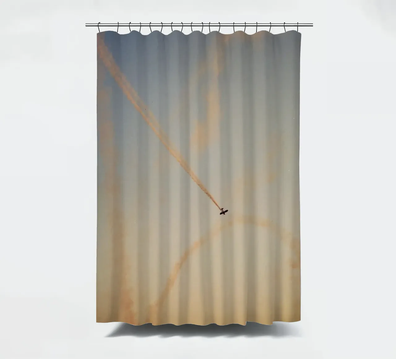 plane print on sky tenda da doccia da rooka