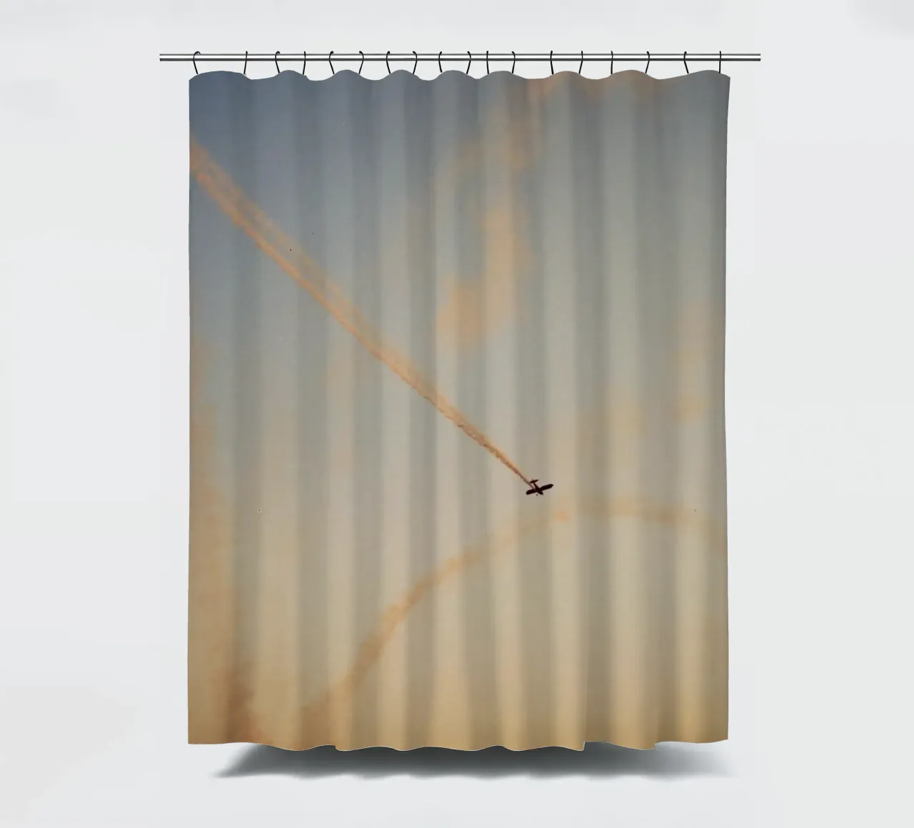 plane print on sky tenda da doccia da rooka