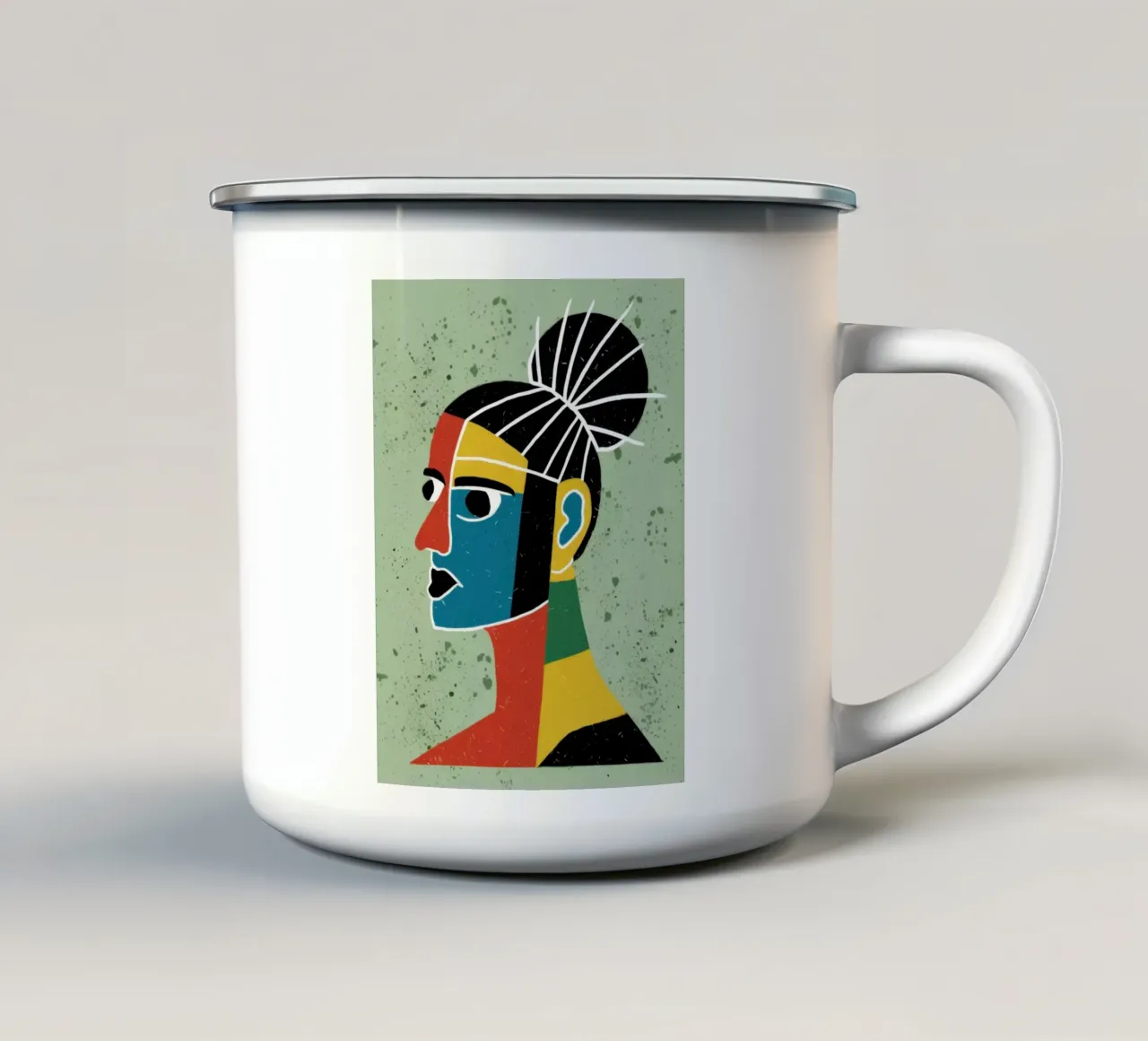 Sguardo di eco di smeraldo tazza in smalto da Katarsis Mann