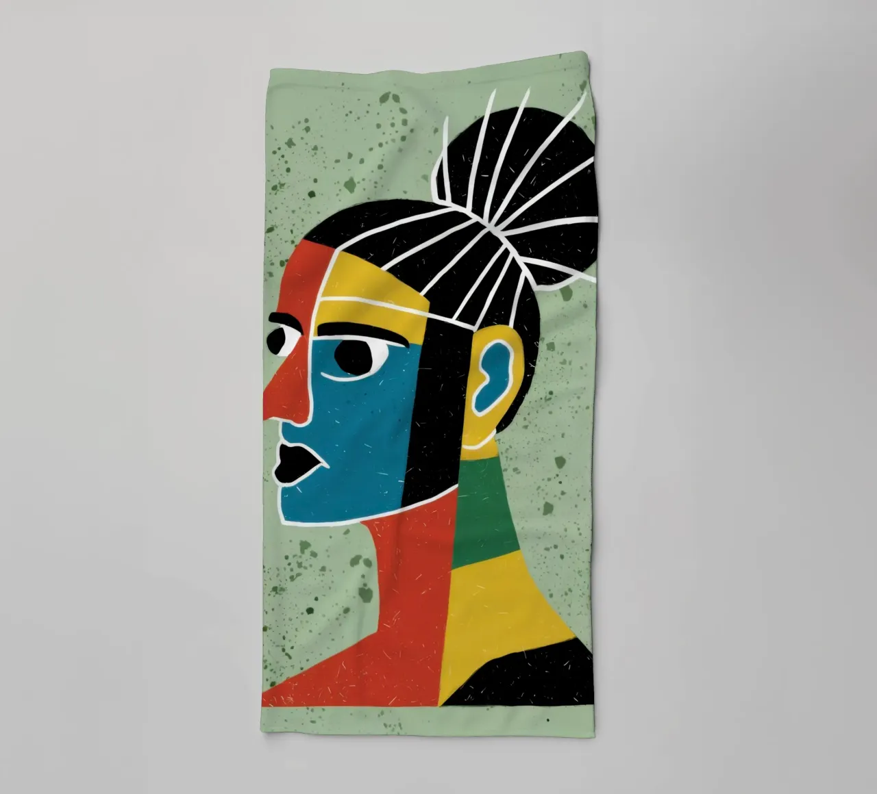 Emerald Echoed Gaze towel by Katarsis Mann