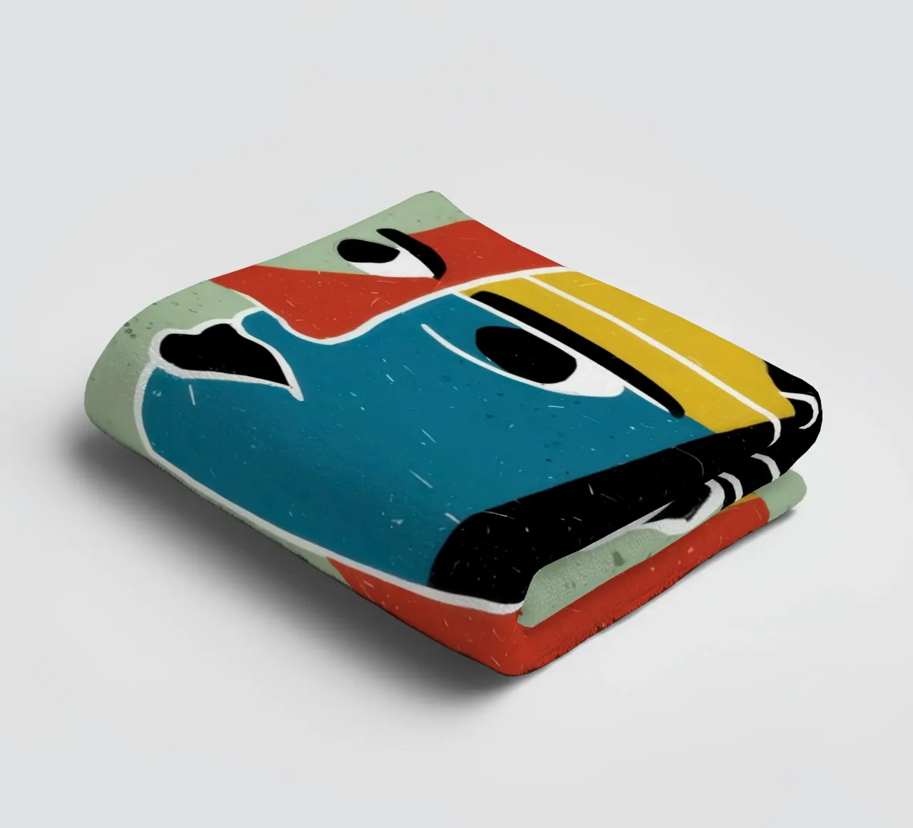 Emerald Echoed Gaze towel by Katarsis Mann