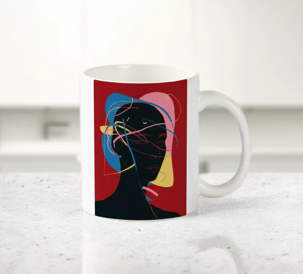 Anima connessa cremisi tazza in ceramica da Katarsis Mann