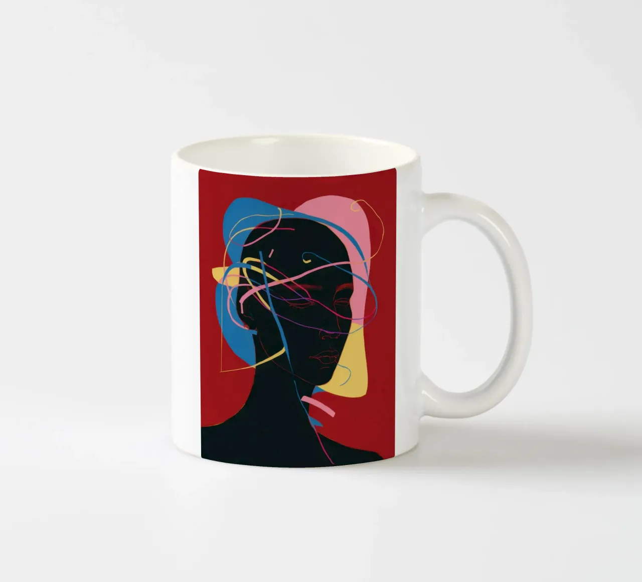 Anima connessa cremisi tazza in ceramica da Katarsis Mann