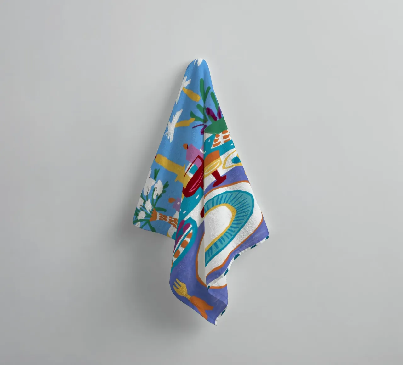 Abstract Alfresco Feast towel by Kala Martir