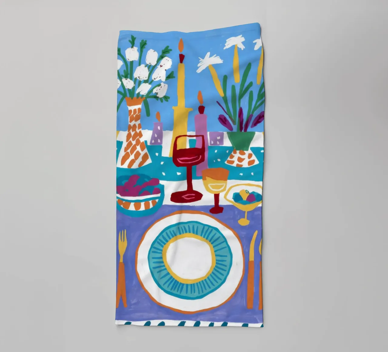 Abstract Alfresco Feast towel by Kala Martir