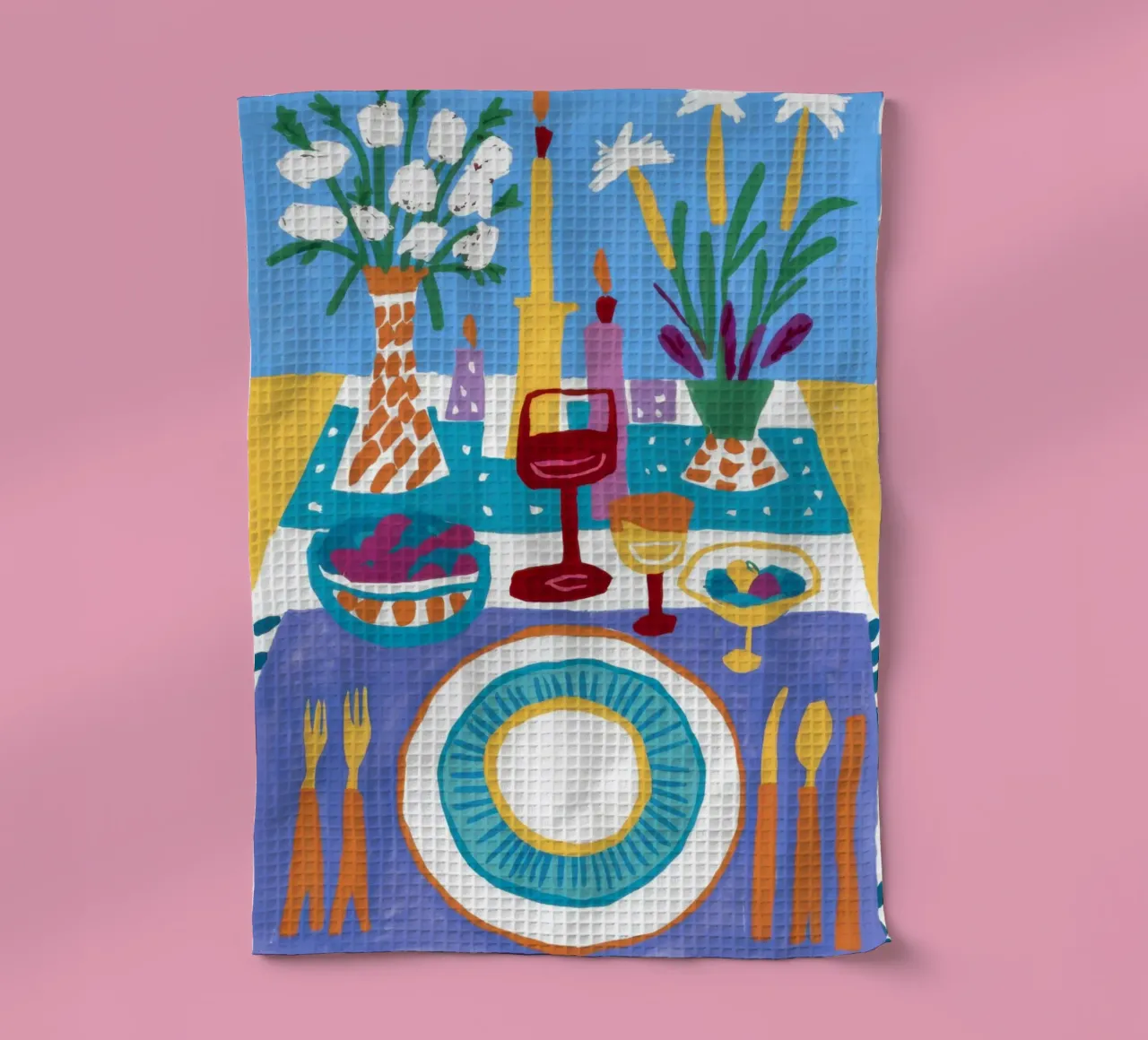 Abstract Alfresco feest theedoek van Kala Martir