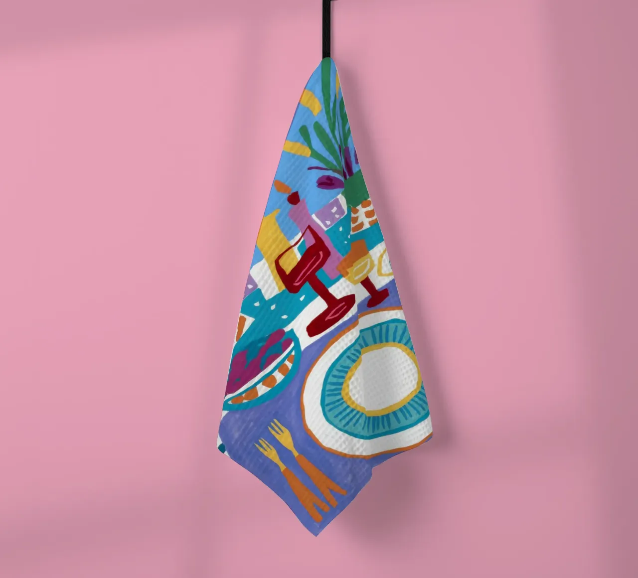 Abstract Alfresco feest theedoek van Kala Martir