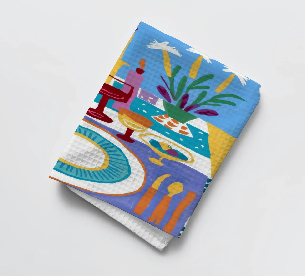 Abstract Alfresco feest theedoek van Kala Martir