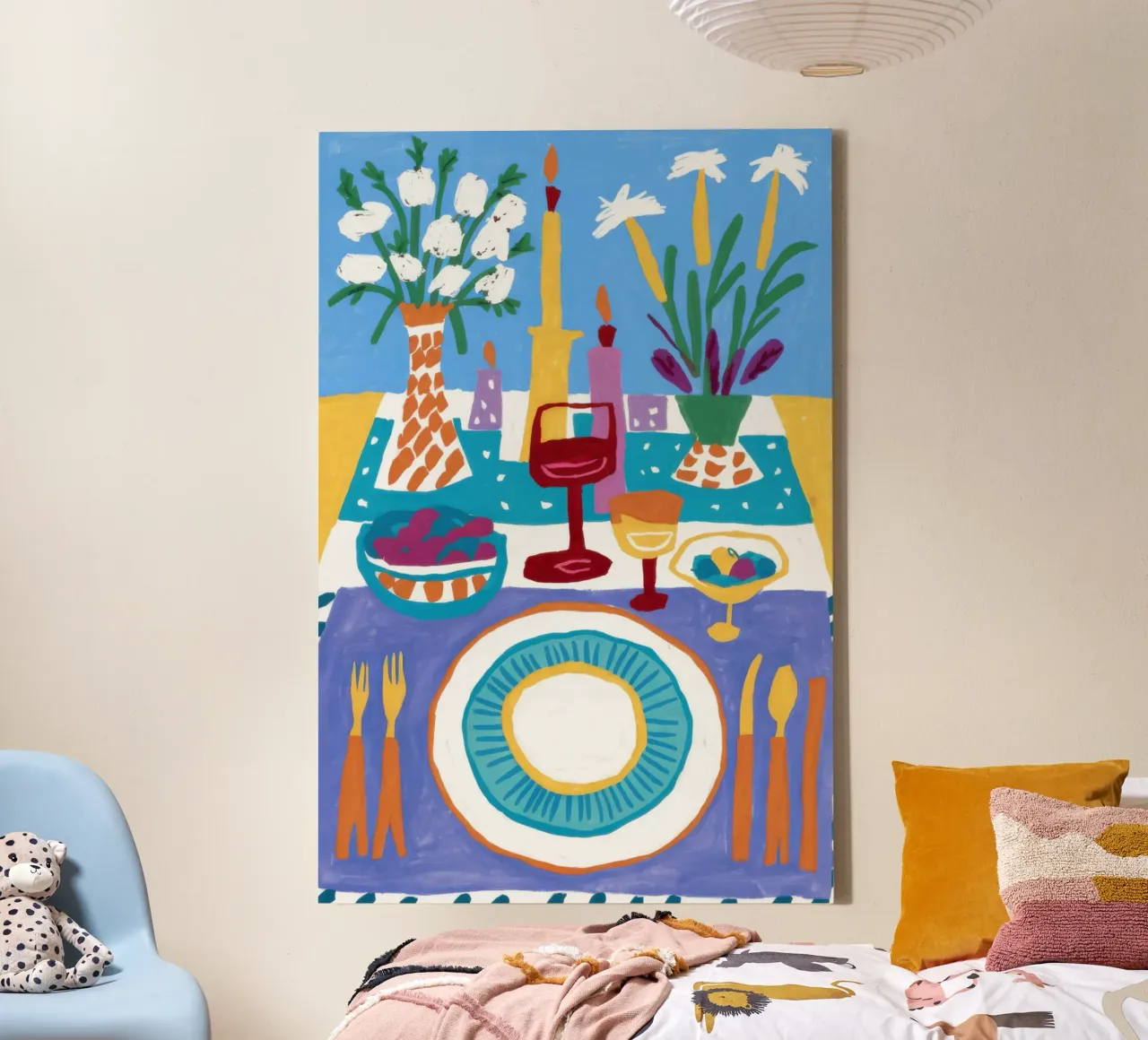 Abstract Alfresco feest canvas van Kala Martir