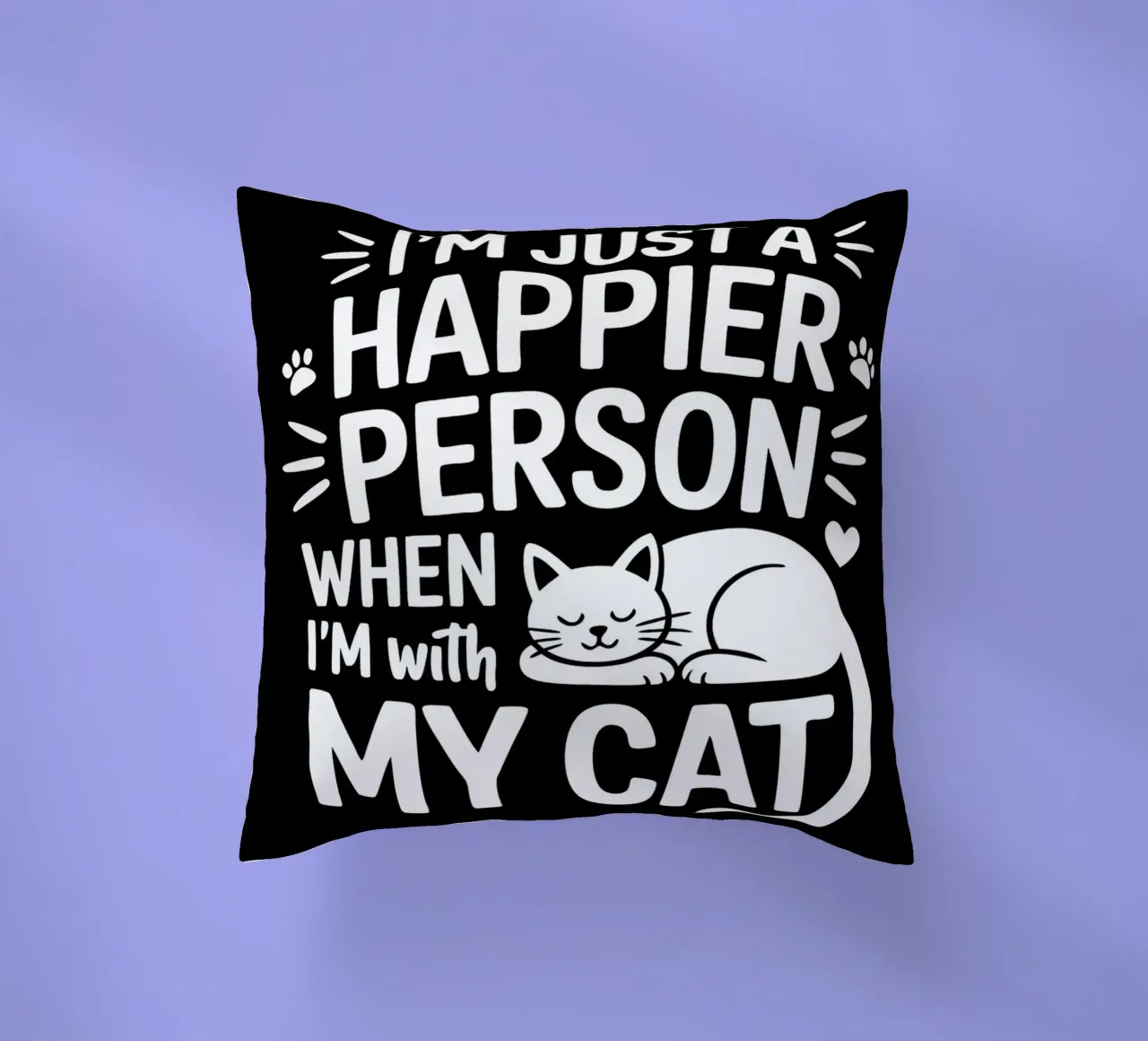 Sono una persona più felice quando sono con il mio gatto cuscino da Benjamin Pelletier